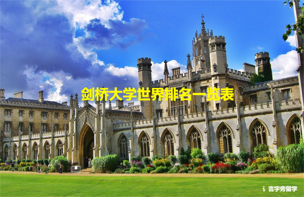 劍橋大學(xué)世界排名一覽表