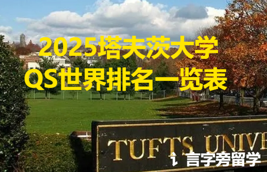 2025塔夫茨大學QS世界排名一覽表