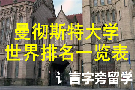 曼徹斯特大學世界排名一覽表