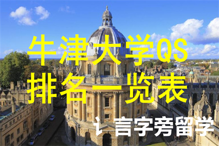 牛津大學QS排名一覽表