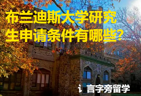 布蘭迪斯大學研究生申請條件有哪些？