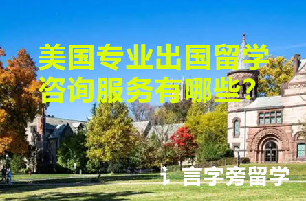 美國專業(yè)出國留學(xué)咨詢服務(wù)有哪些？